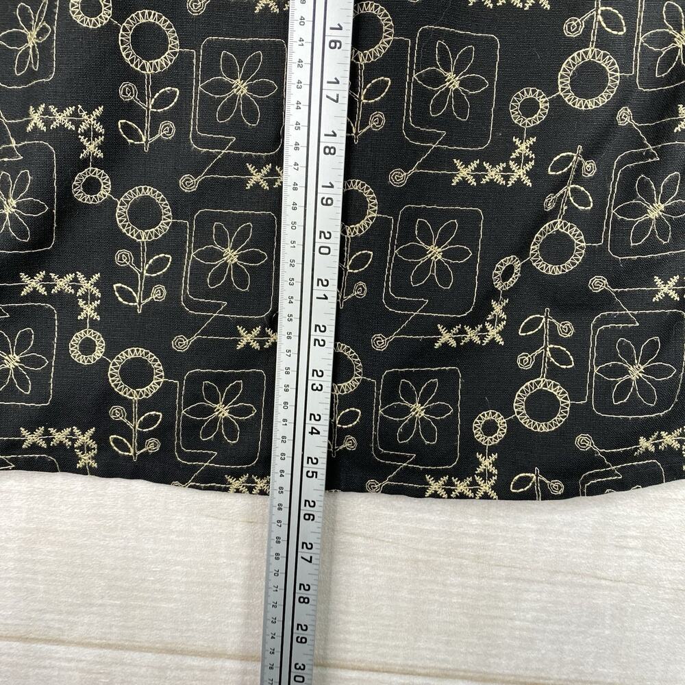 Alfred Dunner Womens Cardigan Jacket 12 Petite Black Embroidered Button Up - Picture 4 of 12